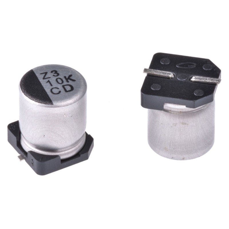 50 pcs - UCD1K100MCL1GS Nichicon 10μF Aluminium Electrolytic Capacitor 80V dc, Surface Mount - UCD1K100MCL1GS