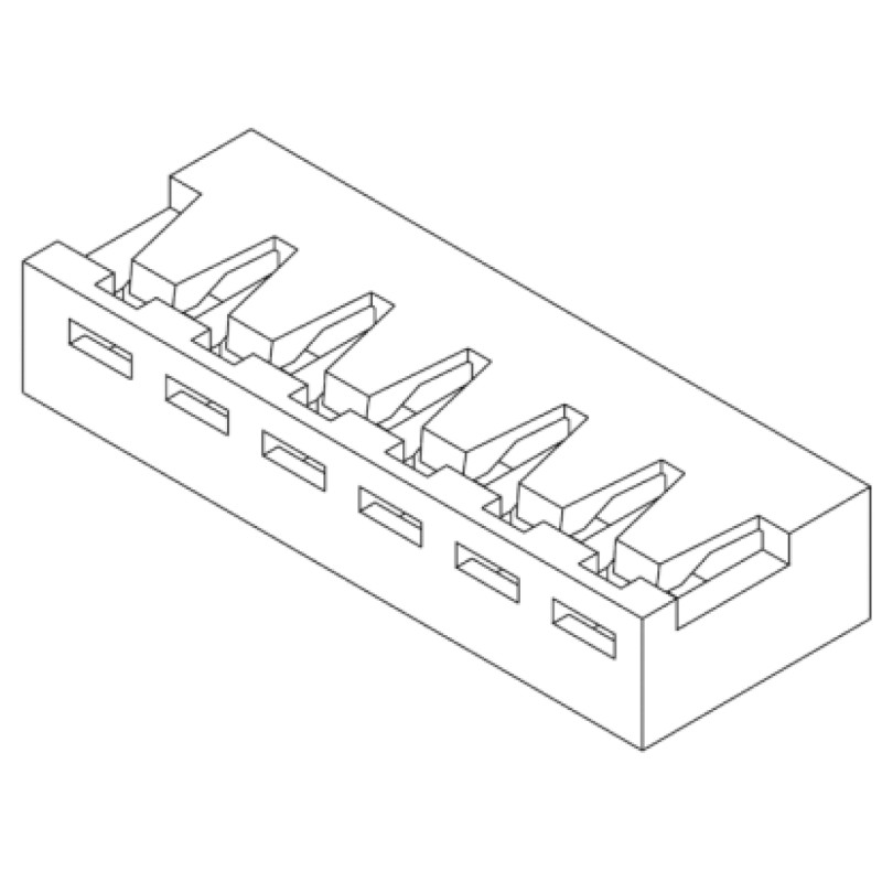 50 pcs - 35022-0004 Molex Male Connector Housing, 2.5mm Pitch, 4 Way, 1 Row