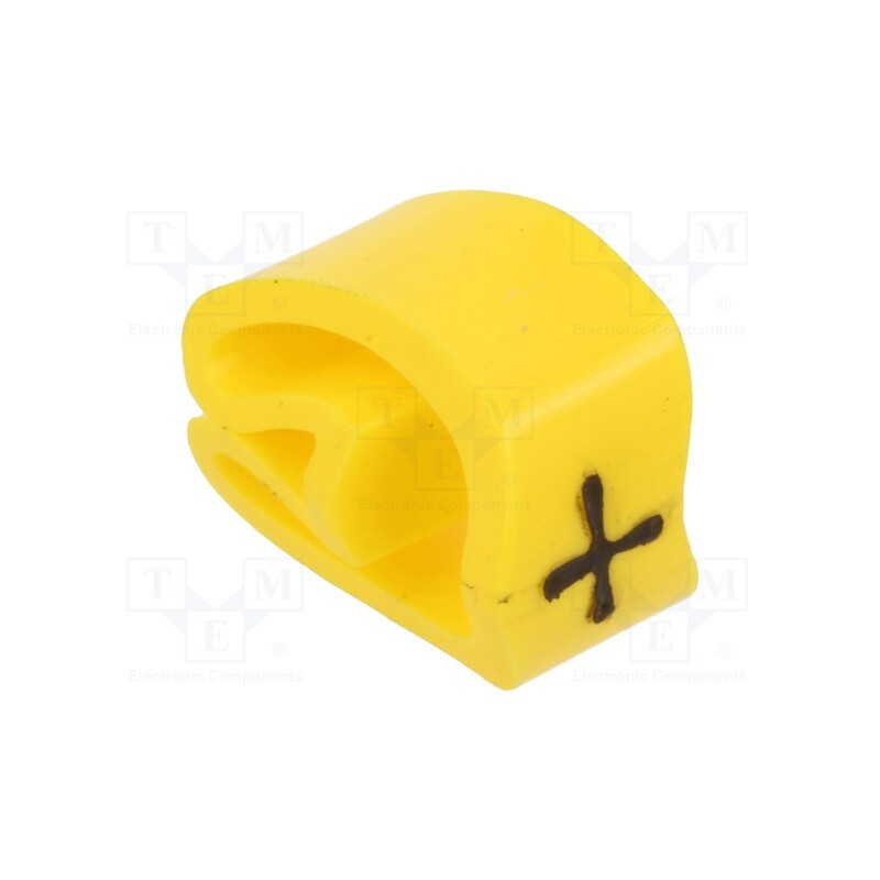 10 pcg : PA-20004AV40.+ - Markers, Marking: +, 4÷10mm, PVC, yellow, -30÷60°C, leaded, PA-2