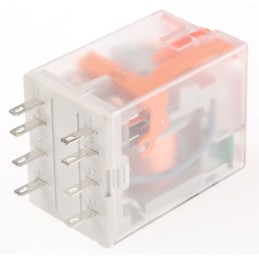 1 pcs - Relpol Plug In Power Relay, 230V ac Coil, 12A Switching Current, DPDT