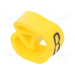 10 pcg : PA-20004AV40.8 - Markers, Marking: 8, 4÷10mm, PVC, yellow, -30÷60°C, leaded, PA-2