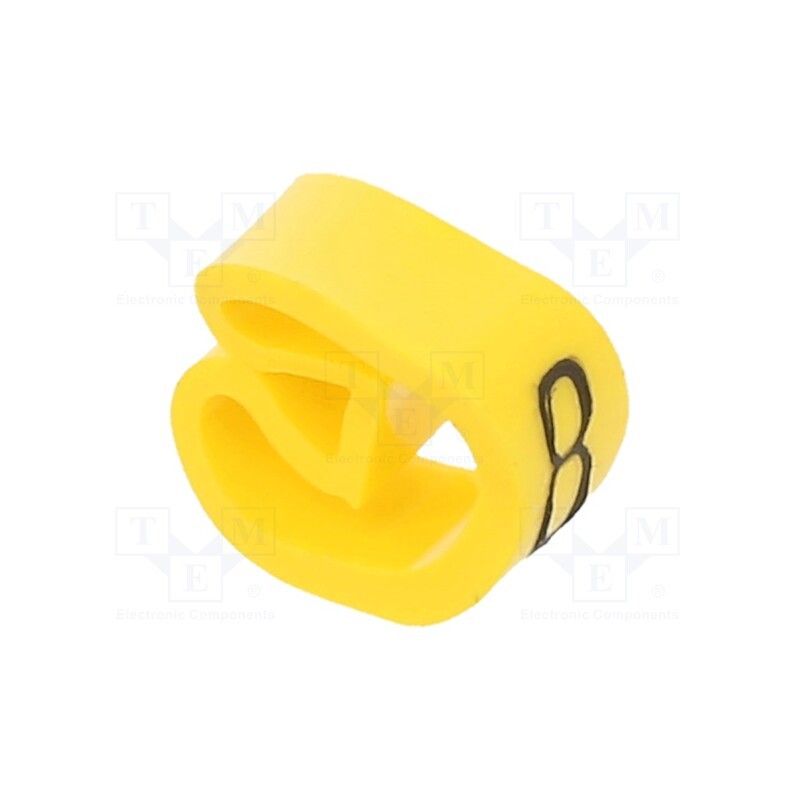 10 pcg : PA-20004AV40.8 - Markers, Marking: 8, 4÷10mm, PVC, yellow, -30÷60°C, leaded, PA-2