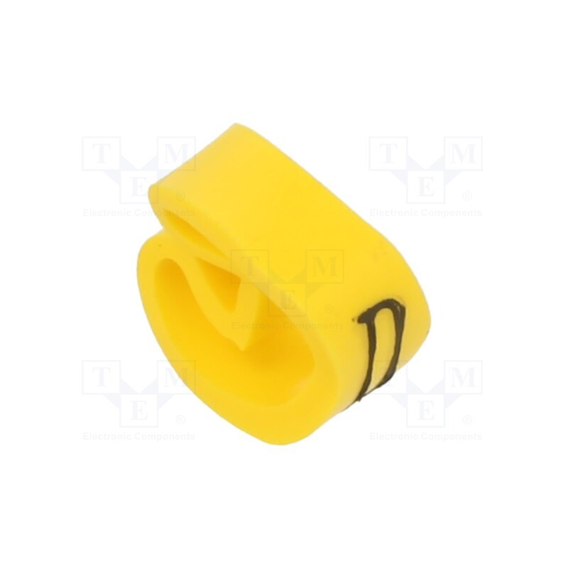 10 pcg : PA-20004AV40.D - Markers, Marking: D, 4÷10mm, PVC, yellow, -30÷60°C, leaded, PA-2