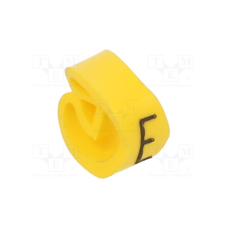 10 pcg : PA-20004AV40.E - Markers, Marking: E, 4÷10mm, PVC, yellow, -30÷60°C, leaded, PA-2