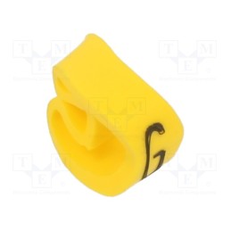 10 pcg : PA-20004AV40.G - Markers, Marking: G, 4÷10mm, PVC, yellow, -30÷60°C, leaded, PA-2
