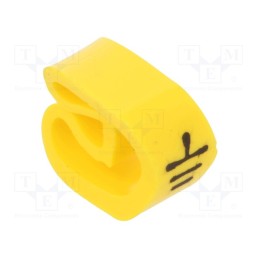 10 pcg : PA-20004AV40.GRD - Markers, Marking: ground, 4÷10mm, PVC, yellow-green, -30÷60°C, PA-2