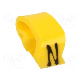 10 pcg : PA-20004AV40.N - Markers, Marking: N, 4÷10mm, PVC, yellow, -30÷60°C, leaded, PA-2