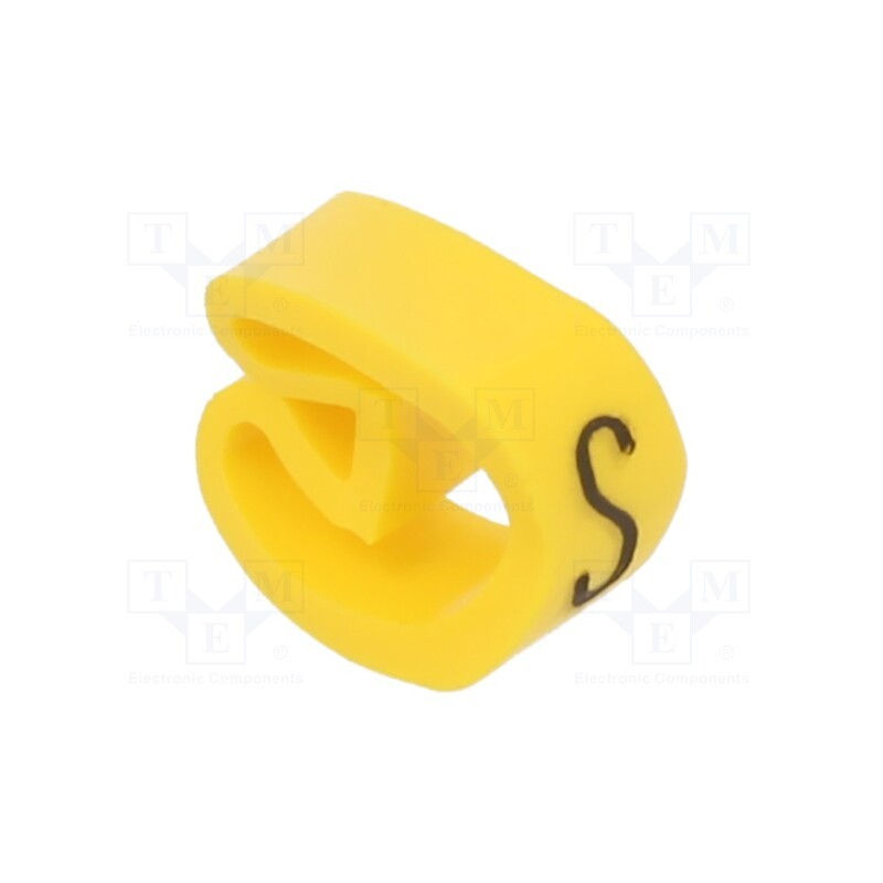 10 pcg : PA-20004AV40.S - Markers, Marking: S, 4÷10mm, PVC, yellow, -30÷60°C, leaded, PA-2
