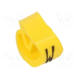 10 pcg : PA-20004AV40.W - Markers, Marking: W, 4÷10mm, PVC, yellow, -30÷60°C, leaded, PA-2