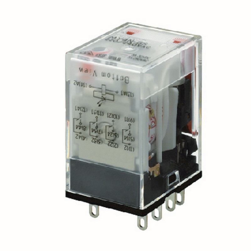 1 pcs - Omron Plug In Non-Latching Relay, 110 V ac, 120 V ac Coil, 3A Switching Current, 4PDT