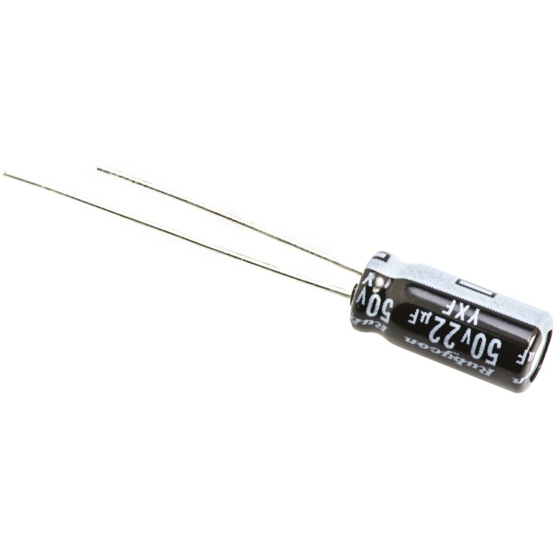 20 pcs - 50YXF22M5X11 Rubycon 22μF Aluminium Electrolytic Capacitor 50V dc, Radial, Through Hole - 50YXF22M5X11