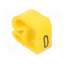 10 pcg : PA-30006AV40.0 - Markers, Marking: 0, 8÷16mm, PVC, yellow, -30÷60°C, leaded, PA-3
