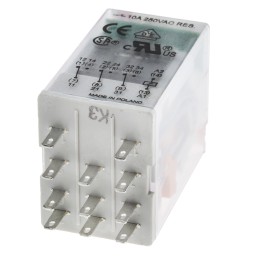 1 pcs - Relpol Plug In Power Relay, 110V ac Coil, 10A Switching Current, 3PDT