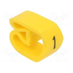 10 pcg : PA-30006AV40.1 - Markers, Marking: 1, 8÷16mm, PVC, yellow, -30÷60°C, leaded, PA-3