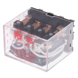 1 pcs - RS PRO Plug In Power Relay, 24V ac Coil, 12A Switching Current, 4PDT