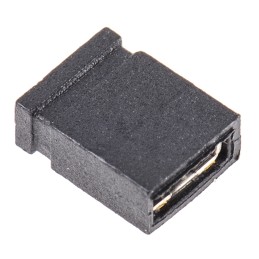 50 pcs - AKSCT/G BLACK ASSMANN WSW Jumper Female Straight Black Closed Top 2 Way 1 Row 2.54mm Pitch