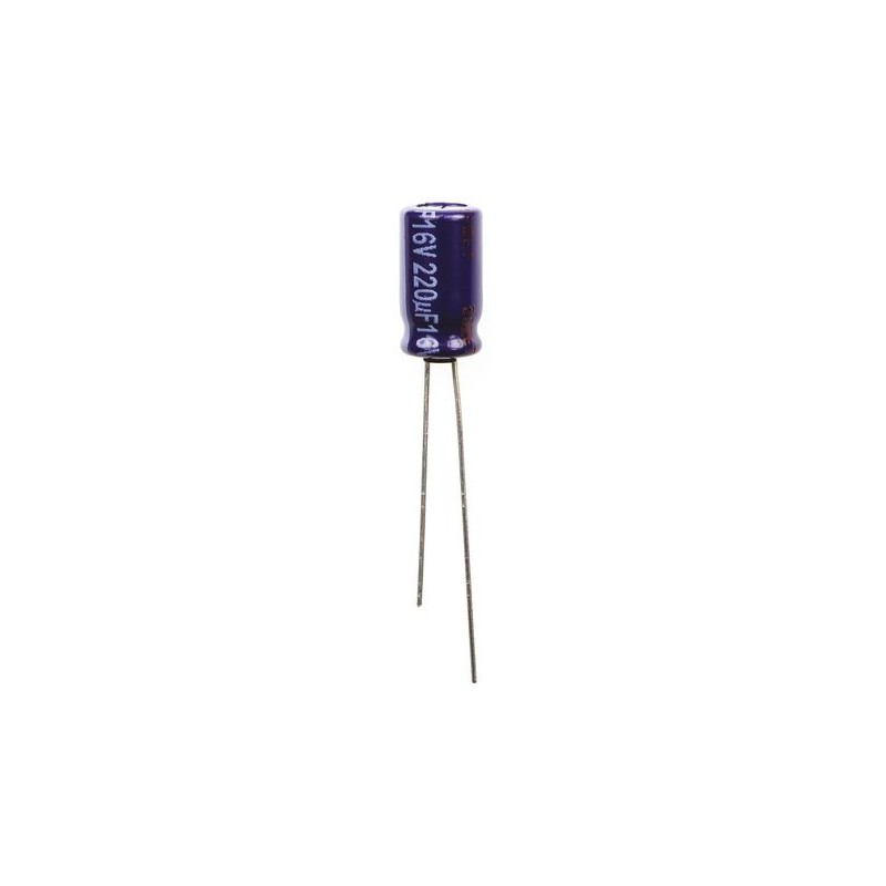 20 pcs - ECA1CM221 Panasonic 220μF Aluminium Electrolytic Capacitor 16V dc, Radial, Through Hole - ECA1CM221
