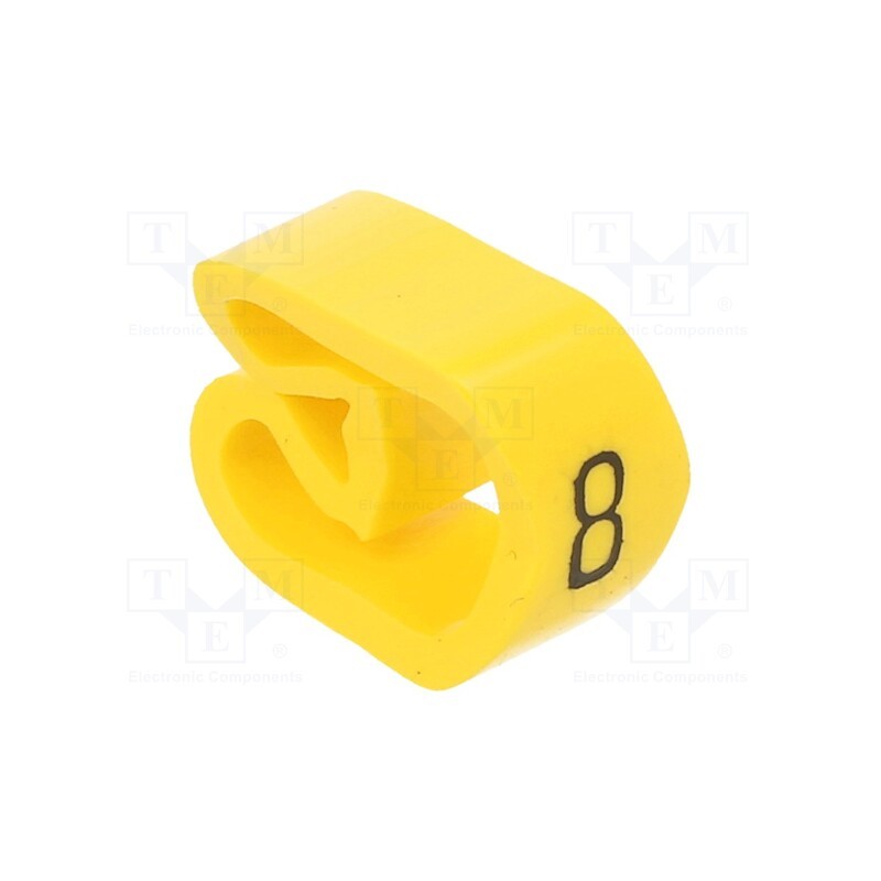 10 pcg : PA-30006AV40.8 - Markers, Marking: 8, 8÷16mm, PVC, yellow, -30÷60°C, leaded, PA-3