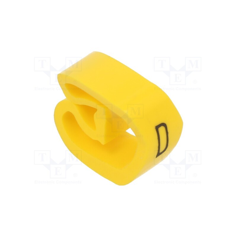 10 pcg : PA-30006AV40.D - Markers, Marking: D, 8÷16mm, PVC, yellow, -30÷60°C, leaded, PA-3
