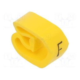 10 pcg : PA-30006AV40.F - Markers, Marking: F, 8÷16mm, PVC, yellow, -30÷60°C, leaded, PA-3