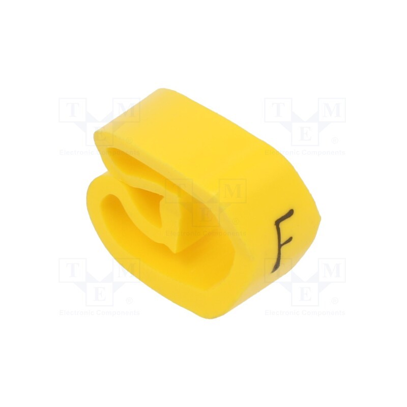 10 pcg : PA-30006AV40.F - Markers, Marking: F, 8÷16mm, PVC, yellow, -30÷60°C, leaded, PA-3