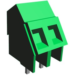 10 pcs - 796690-2 TE Connectivity 5mm Pitch 2 Way Angled Pluggable Terminal Block, Header, Through Hole, Screw Termination