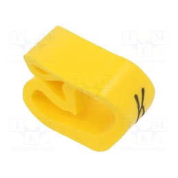 10 pcg : PA-30006AV40.K - Markers, Marking: K, 8÷16mm, PVC, yellow, -30÷60°C, leaded, PA-3