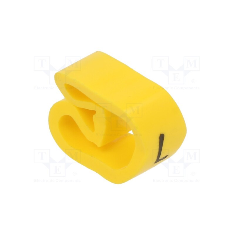 10 pcg : PA-30006AV40.L - Markers, Marking: L, 8÷16mm, PVC, yellow, -30÷60°C, leaded, PA-3