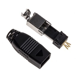 10 Pack of 1 - MQ172X-4SA-CV(30) Hirose, MQ172 Miniature Power Connector Cable Mount Plug, 4P, Solder Termination, 3A, 30 V dc, 