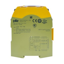 1 pcs - Pilz Dual-Channel Two Hand Control Safety Relay, 24V dc, 3 Safety Contacts