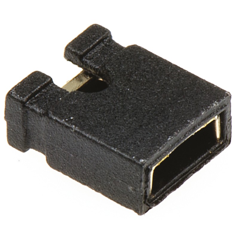 50 pcs - AKSPT/G BLACK ASSMANN WSW Jumper Female Straight Black Open Top 2 Way 1 Row 2.54mm Pitch