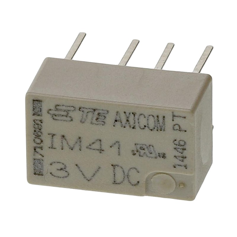 1 pcs - TE Connectivity PCB Mount Latching Signal Relay, 3V dc Coil, 2A Switching Current, DPDT