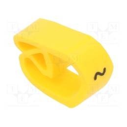 10 pcg : PA-30006AV40.SIN - Markers, 8÷16mm, PVC, yellow, -30÷60°C, leaded, PA-3, UL94V-0, L: 6mm
