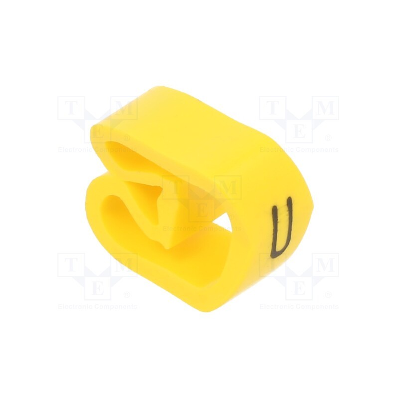 10 pcg : PA-30006AV40.U - Markers, Marking: U, 8÷16mm, PVC, yellow, -30÷60°C, leaded, PA-3