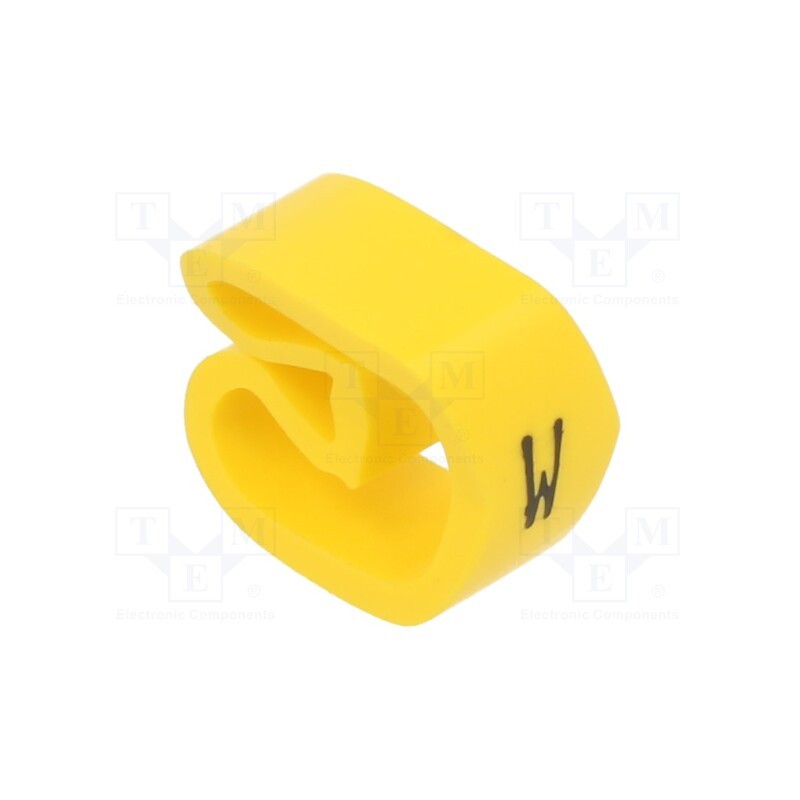 10 pcg : PA-30006AV40.W - Markers, Marking: W, 8÷16mm, PVC, yellow, -30÷60°C, leaded, PA-3