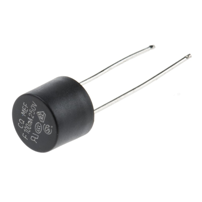 50 pcs - RS PROPC Board Non Resettable Fuse, Radial 100mA, 250V ac
