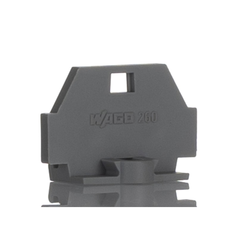 50 pcs - 260-361 Wago 260 Series End Plate with Mounting Flange for Use with 260 Series Terminal Block