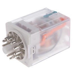 1 pcs - Relpol Plug In Power Relay, 12V dc Coil, 10A Switching Current, 3PDT