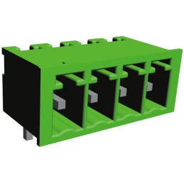 10 pcs - 284513-4 TE Connectivity 3.81mm Pitch 4 Way Right Angle Pluggable Terminal Block, Header, Through Hole, Solder Terminat