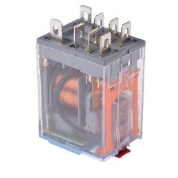 1 pcs - Releco Plug In Power Relay, 24V ac Coil, 10A Switching Current, DPDT