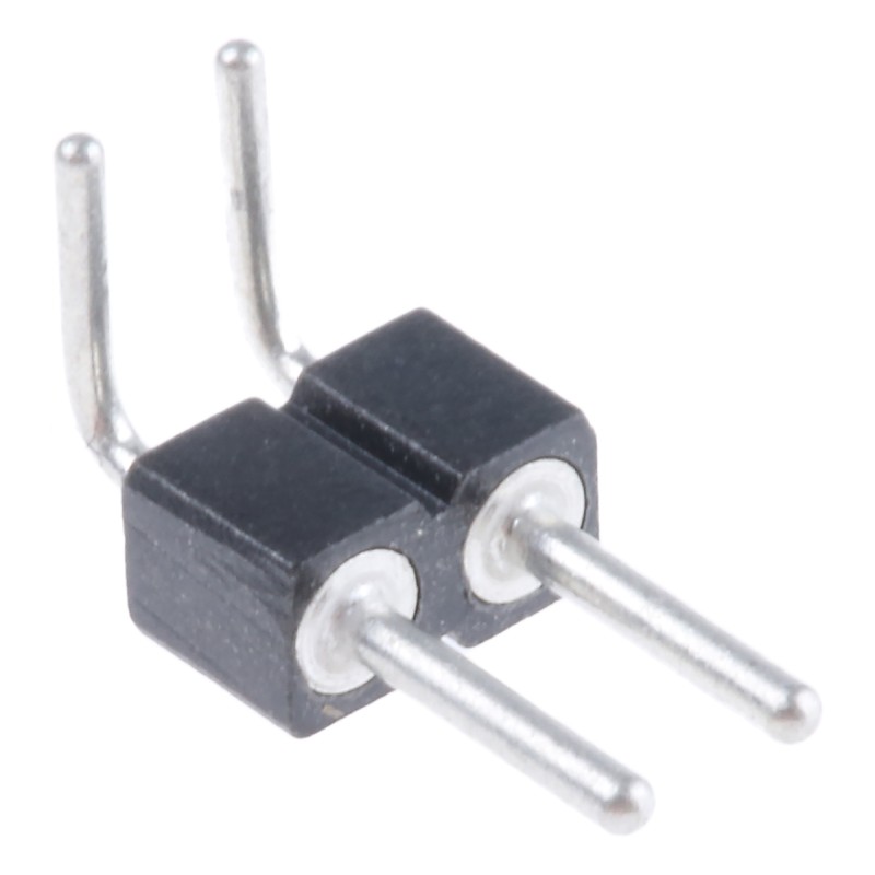 20 pcs - 800-80-002-20-001101 Preci-Dip Right Angle Through Hole Pin Header, 2 Contact(s), 2.54mm Pitch, 1 Row(s), Unshrouded