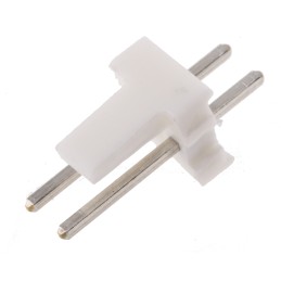 50 pcs - 640454-2 TE Connectivity MTA-100 Series Straight Through Hole Pin Header, 2 Contact(s), 2.54mm Pitch, 1 Row(s), Unshrou