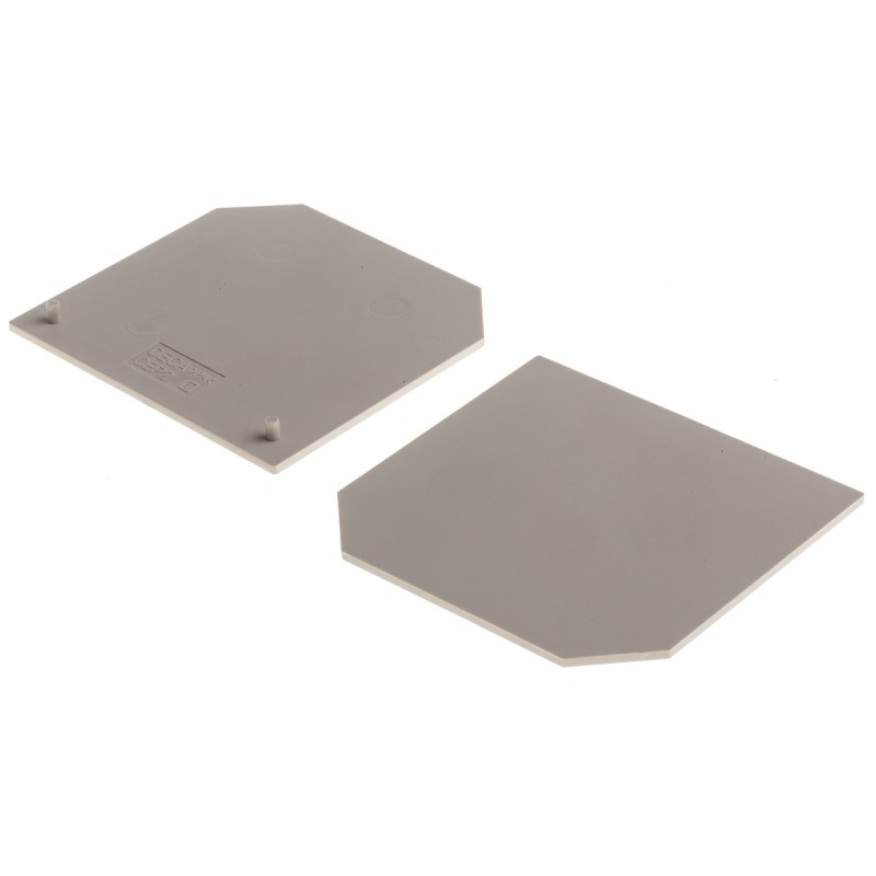 20 pcs - RS PRO End Cover for Use with DIN Rail Terminal Blocks