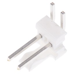 50 pcs - 640457-2 TE Connectivity MTA-100 Series Right Angle Through Hole Pin Header, 2 Contact(s), 2.54mm Pitch, 1 Row(s), Unsh