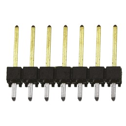 10 pcs - TSW-107-14-L-S Samtec TSW Series Straight Through Hole Pin Header, 7 Contact(s), 2.54mm Pitch, 1 Row(s), Unshrouded