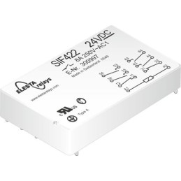 1 pcs - Elesta PCB Mount Force Guided Relay, 24V dc Coil Voltage, 4PST, DPST