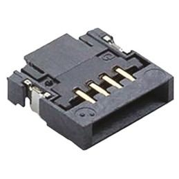 50 pcs - 59453-041110EDHLF Amphenol Communications Solutions, SFVL 0.5mm Pitch 4 Way Right Angle Male FPC Connector, ZIF Bottom 