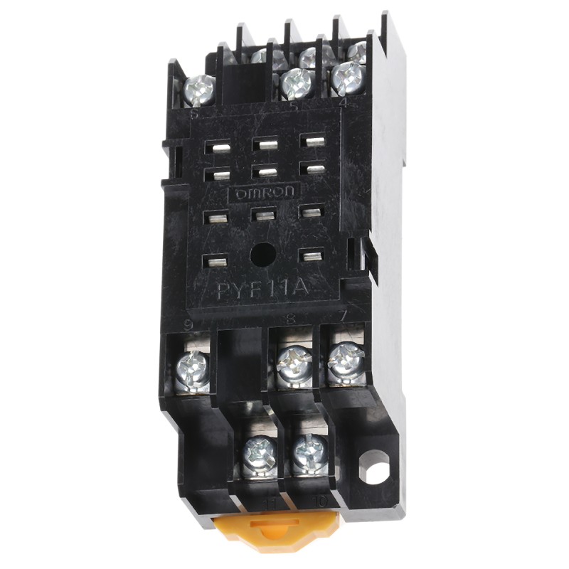 1 pcs - Omron 250V ac DIN Rail Relay Socket, for use with MY3 Series