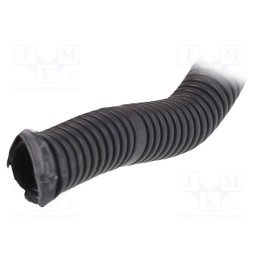 50 m : 6100A-25/750P - Protective tube, Size: 20, PVC, dark grey, L: 25m, 750N, Øint: 14.5mm
