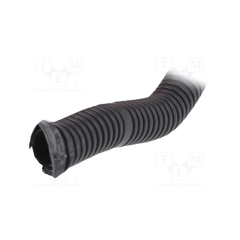 50 m : 6100A-25/750P - Protective tube, Size: 20, PVC, dark grey, L: 25m, 750N, Øint: 14.5mm